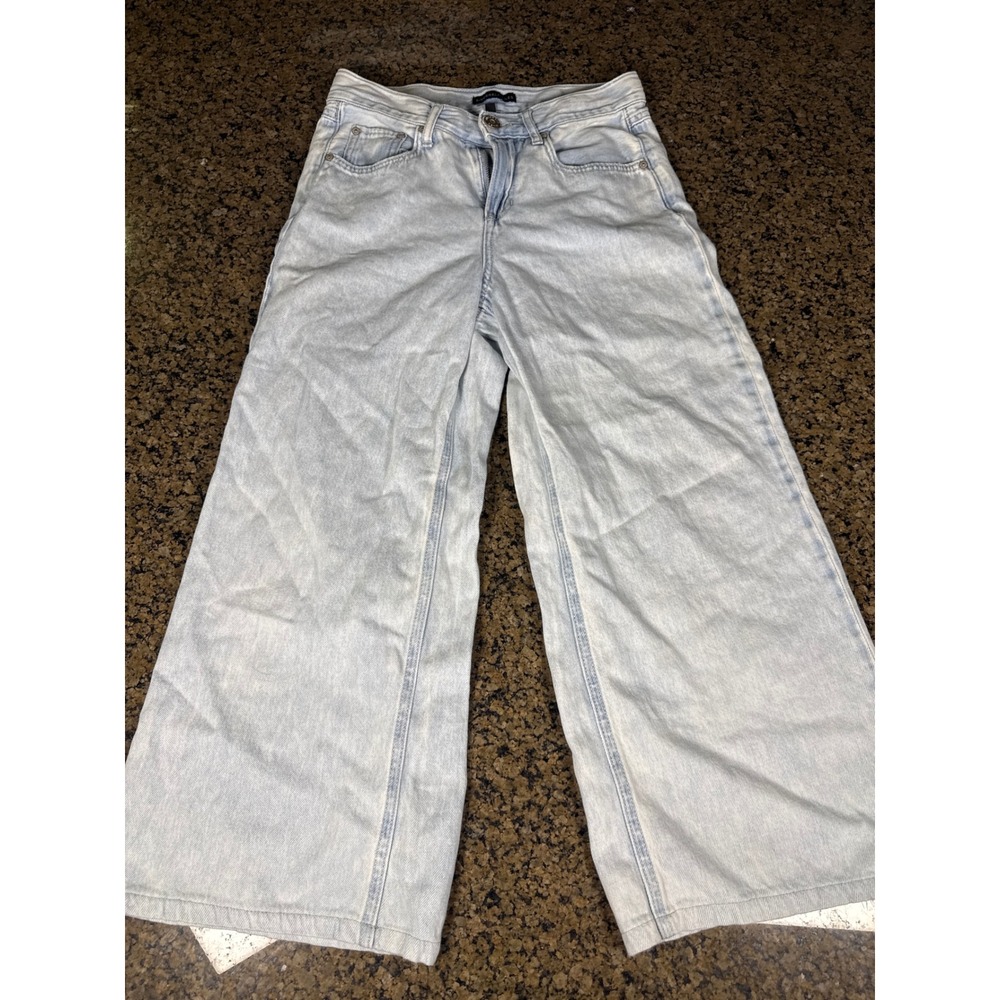 Sincerely Jules Light Wash Wide Leg High Rise Denim Jeans Size 1/25